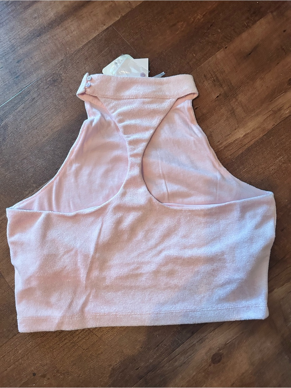 NWT Fabletics Size Large Terry Built-in Bra Tank - Picture 5 of 8
